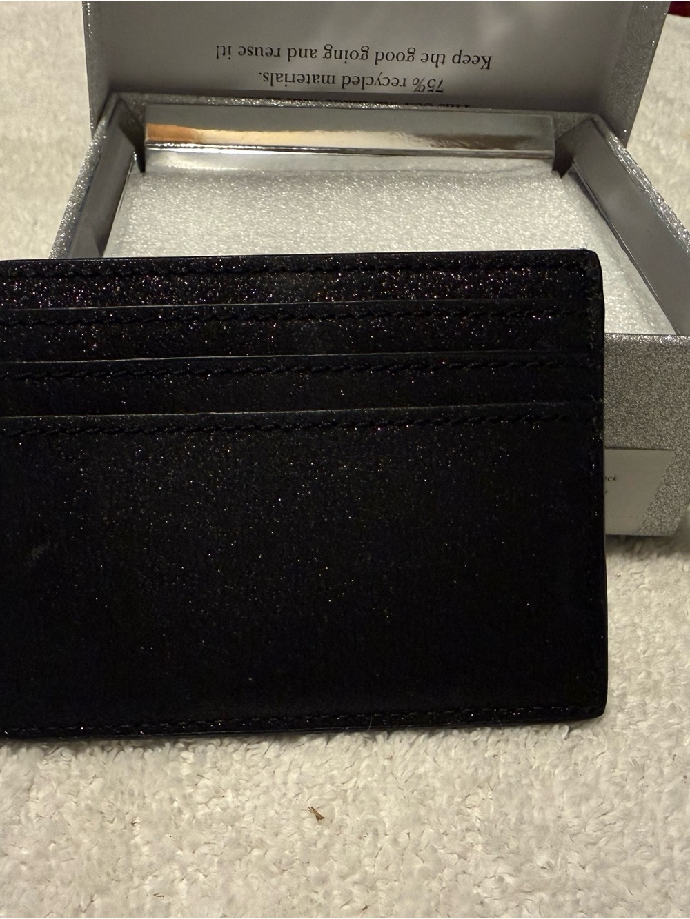 kate spade Black Glitter Card Case